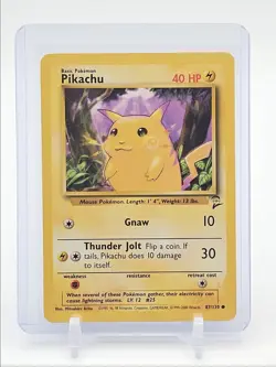 PIKACHU 2000 POKEMON BASE SET 2 COMMON 87/130 Q1048 - Image 1