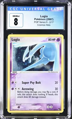 POKEMON 2007 LUGIA COSMOS HOLO POP SERIES 5 CGC 8 - Image 1