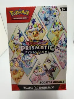 Pokemon TCG Scarlet & Violet Prismatic Evolutions Booster Bundle 6 Packs - Image 1