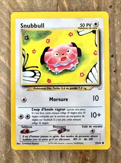 Pokemon - Neo Revelation [FRENCH] Snubbull Common 55/64 Unlimited VINTAGE LP - Image 1