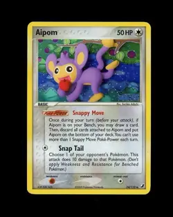 RARE 2005 Pokemon EX UNSEEN FORCES STAMP AIPOM REVERSE HOLO 34/115! LP - Image 1