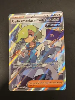 Pokemon TCG Temporal Forces Trainer Ciphermaniac’s Codebreaking #198/162 NM MINT - Image 1