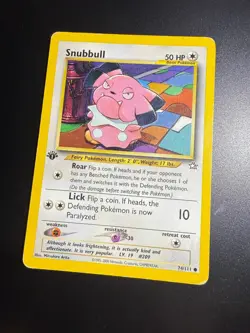 SNUBBULL 74/111 COMMON NEO GENESIS POKEMON HEAVILY PLAYED 1ST EDITION - Image 1