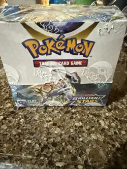 Pokemon TCG Sword & Shield Brilliant Stars Factory Sealed Booster Box (36 Packs) - Image 1
