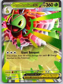 Mega Meganium ex 010/217 Double Rare ME: Ascended Heroes Pokemon Near Mint - Image 1