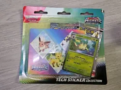 Pokemon TCG: Prismatic Evolutions 3-Pack Blister Tech Sticker Collection Leafeon - Image 1
