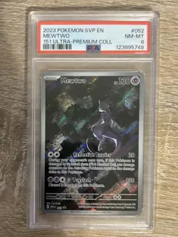 2023 Pokemon SVP EN 151 Ultra Premium Collection #052 Mewtwo PSA 8 NM-MT - Image 1