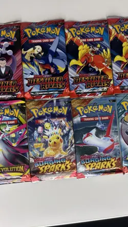 (x10) TCG sealed Pokemon Booster Packs Destined Rivals Mega Surging JOURNEY - Image 3