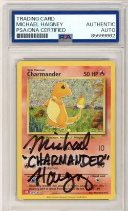PSA Signed Michael Haigney Charmander 001/034 Trading Card Game Classic Holo - Image 1
