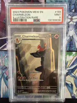 2023 POKEMON MEW EN-151 ILLUSTRATION RARE #169 CHARMELEON PSA 9 - Image 1