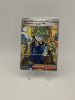 Pokemon TCG Clemont's Quick Wit 229/191 SV08 Ultra Rare Holo - Image 1