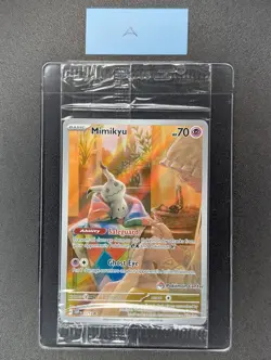 Pokemon TCG Mimikyu SVP 075 Pokemon Center Stamped Black Star Promo Sealed - Image 1