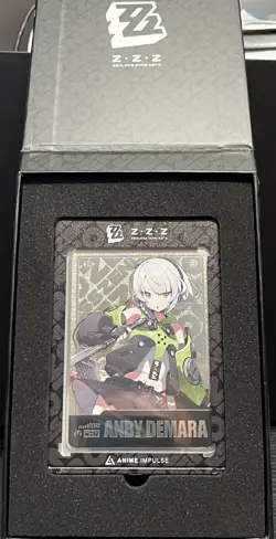Zenless Zone Zero Anby Demara Metal Art Card ZZZ Anime Impulse Silver Series 1 - Image 2