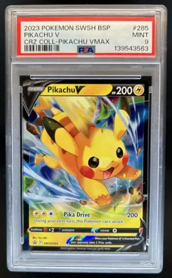 2023 Pokemon SWSH Black Star Promos Pikachu V #SWSH285 PSA 9 - Image 1