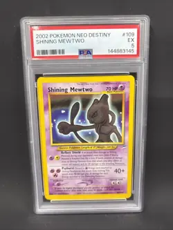 2002 POKEMON NEO DESTINY #109 SHINING MEWTWO PSA 5 - Image 1