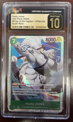 One Piece TCG Hody Jones OP06-035 SR Rare Wings of the Captain English CGC 10 - Image 1