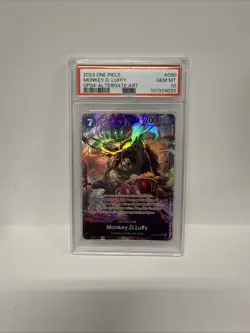 Bandai One Piece CCG Monkey D. Luffy OP04-090 KOI Alt Art Foil SR PSA 10 - Image 1