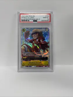 2025 One Piece Illustration Box Vol.3 Promo Monkey D. Luffy #109 PSA 10 GEM MINT - Image 1