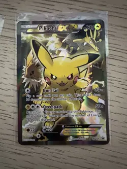 Pikachu EX XY124 Promo Card Pokemon Card Nearmint NM/LP - Image 1