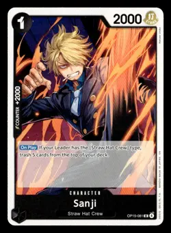 One_piece Adventure on Kami's Island #OP15-081 Sanji (OP15-081) tcg NM - Image 1