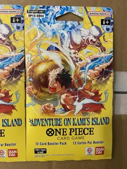 One Piece OP-15 Adventure On Kami’s Island Sleeved Booster Pack LOT OF 2 NEW - Image 3