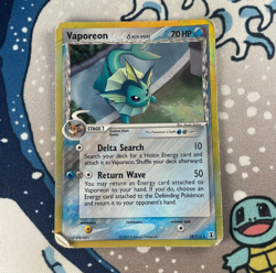 Vaporeon 18/113 Holo Rare EX Delta Species Pokemon Card 2005 VERY HP/DMG CREASE - Image 1