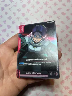 Extreme Hatred - Gundam Card Game #GD01-112 - GD01 - NM Foil Newtype Rising Sing - Image 2