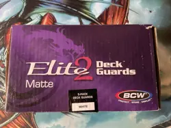 BOX OF 5. ELITE. WHITE . MAGIC THE MTG. DECK GUARDS. PROTECTOR Card Sleeves 500 - Image 1