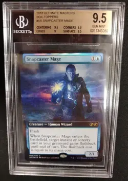 BGS 9.5 Snapcaster Mage Ultimate Masters BOX TOPPER MTG Magic Graded Card - Image 1