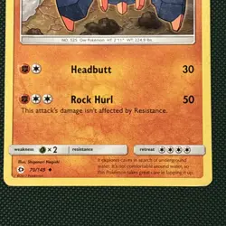 70/149 Boldore Uncommon: Pokemon Trading Card Game SM-01 Sun & Moon - Image 3