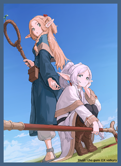 Marcille Donato & Frieren Doujin Card Sleeve Protector - Image 1