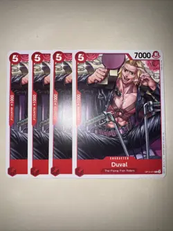 OP12-011 Duval X4 Playset One Piece Card Game TCG CCG English - Image 1