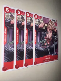 OP12-011 Duval X4 Playset One Piece Card Game TCG CCG English - Image 2