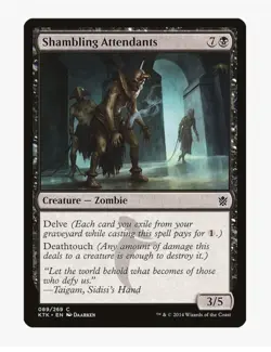 Shambling Attendants #89 Khans of Tarkir (KTK) Magic Card In Protective Sleeve - Image 1