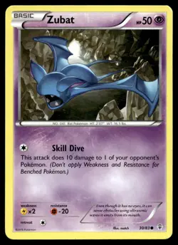 Zubat 30/83 Pokemon Card Generations Common 50 HP Lightly Played QI - Image 1