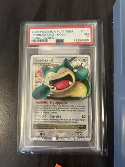 2009 Pokemon Snorlax LV.X Holo Card PSA 7 Rising Rivals - Image 1