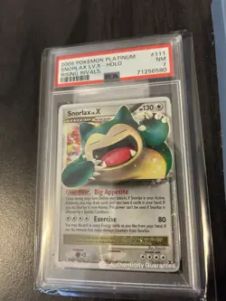 2009 Pokemon Snorlax LV.X Holo Card PSA 7 Rising Rivals - Image 2