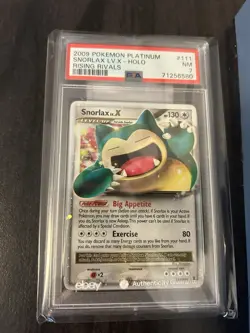 2009 Pokemon Snorlax LV.X Holo Card PSA 7 Rising Rivals - Image 3