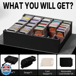 Magnetic Leather Trading Card Storage Box - 5-Row Deck Case Design, 3900+ Cap - Image 5