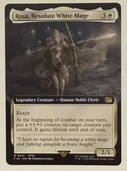 Rosa, Resolute White Mage Extended Art - Final Fantasy MTG - Image 1