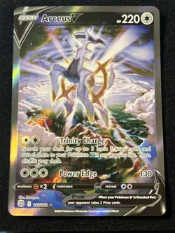 Pokemon TCG Arceus v Sword & Shield Brilliant Stars Holo Ultra Rare Card 166/172 - Image 1