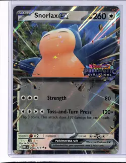 2025 Pokemon Prismatic Evolutions Snorlax ex Oversized Jumbo #076/131 - Image 1