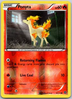 Ponyta 16/114 Reverse Holo Common Steam Siege NM - Image 1
