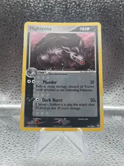 Pokemon EX Power Keepers Mightyena 18/108 Rare LP - MP - Image 1
