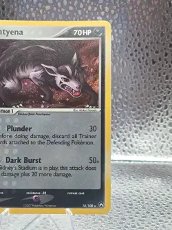 Pokemon EX Power Keepers Mightyena 18/108 Rare LP - MP - Image 3