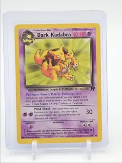 DARK KADABRA 2000 POKEMON BASE SET TEAM ROCKET UNCOMMON 39/82 Q1048 - Image 1