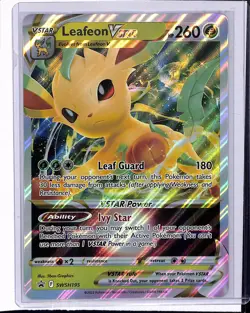 2019 Pokemon Sword & Shield Leafeon VSTAR Oversized Black Star Promo #SWSH195 - Image 1