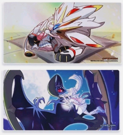 (Set Of 2) Pokemon TCG Lillie's Solgaleo & Lunala Playmat - New - Image 1