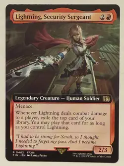 Lightning, Security Sergeant Extended Art - Final Fantasy MTG - Image 1