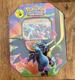 Pokemon TCG Mega Charizard X Ex Tin Factory Sealed Brand New - Image 1